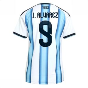 Argentina Hjemmedrakt VM 2026 Dame Julian Alvarez #9 Kortermet Fotballdrakt
