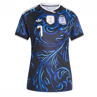 Argentina Bortedrakt VM 2026 Dame Rodrigo De Paul #7 Kortermet Fotballdrakt - Bilde 2