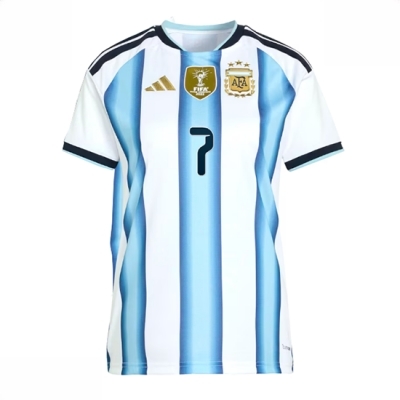 Argentina Hjemmedrakt VM 2026 Dame Rodrigo De Paul #7 Kortermet Fotballdrakt - Bilde 2