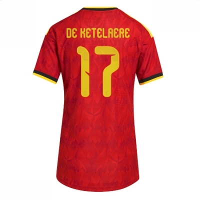 Belgia Hjemmedrakt VM 2026 Dame Charles De Ketelaere #17 Kortermet Fotballdrakt