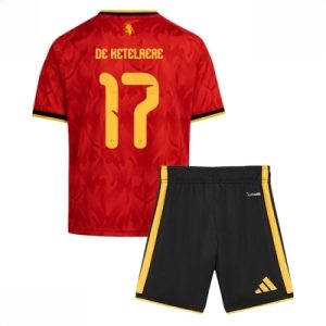Belgia VM 2026 Hjemmedraktsett Barn Charles De Ketelaere #17 Kortermet Fotballdrakt