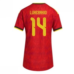 Belgia Hjemmedrakt VM 2026 Dame Dodi Lukebakio #14 Kortermet Fotballdrakt