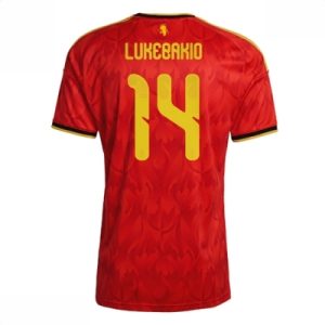 Belgia hjemmedrakt VM 2026 herre Dodi Lukebakio #14 kortermet fotballdrakt