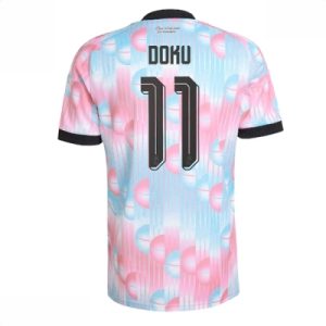 Belgia bortedrakt VM 2026 herre Jeremy Doku #11 kortermet fotballdrakt