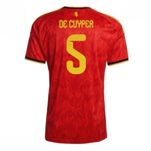 Belgia hjemmedrakt VM 2026 herre Maxim De Cuyper #5 kortermet fotballdrakt