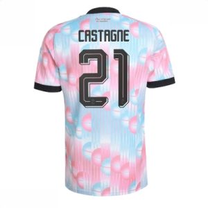 Belgia bortedrakt VM 2026 herre Timothy Castagne #21 kortermet fotballdrakt