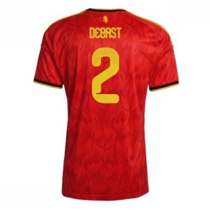 Belgia hjemmedrakt VM 2026 herre Zeno Debast #2 kortermet fotballdrakt