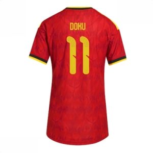 Belgia Hjemmedrakt VM 2026 Dame Jeremy Doku #11 Kortermet Fotballdrakt
