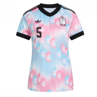 Belgia Bortedrakt VM 2026 Dame Maxim De Cuyper #5 Kortermet Fotballdrakt - Bilde 2