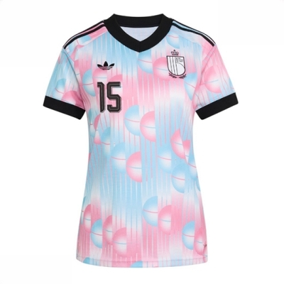 Belgia Bortedrakt VM 2026 Dame Thomas Meunier #15 Kortermet Fotballdrakt - Bilde 2