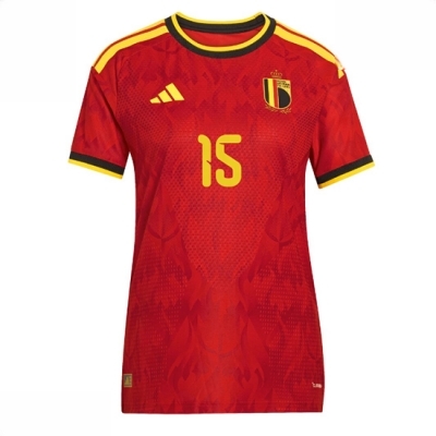 Belgia Hjemmedrakt VM 2026 Dame Thomas Meunier #15 Kortermet Fotballdrakt - Bilde 2