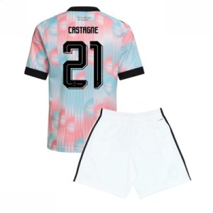 Belgia VM 2026 Bortedraktsett Barn Timothy Castagne #21 Kortermet Fotballdrakt