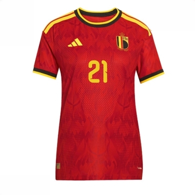 Belgia Hjemmedrakt VM 2026 Dame Timothy Castagne #21 Kortermet Fotballdrakt - Bilde 2