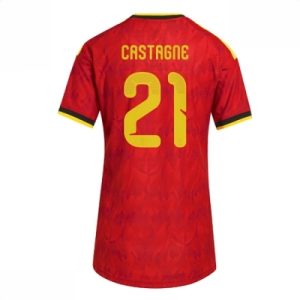 Belgia Hjemmedrakt VM 2026 Dame Timothy Castagne #21 Kortermet Fotballdrakt