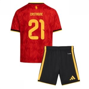 Belgia VM 2026 Hjemmedraktsett Barn Timothy Castagne #21 Kortermet Fotballdrakt