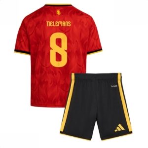 Belgia VM 2026 Hjemmedraktsett Barn Youri Tielemans #8 Kortermet Fotballdrakt