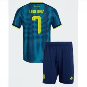 Colombia VM 2026 Bortedraktsett Barn Luis Diaz #7 Kortermet Fotballdrakt
