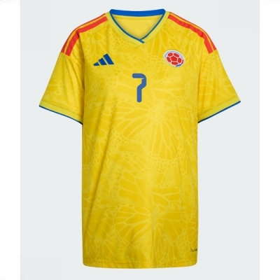 Colombia Hjemmedrakt VM 2026 Dame Luis Diaz #7 Kortermet Fotballdrakt - Bilde 2