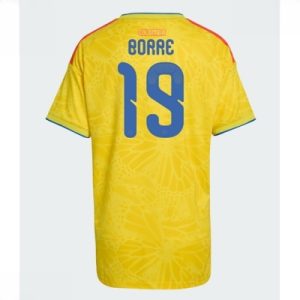 Colombia Hjemmedrakt VM 2026 Dame Rafael Santos Borre #19 Kortermet Fotballdrakt