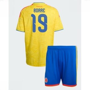 Colombia VM 2026 Hjemmedraktsett Barn Rafael Santos Borre #19 Kortermet Fotballdrakt