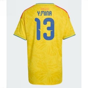 Colombia Hjemmedrakt VM 2026 Dame Yerry Mina #13 Kortermet Fotballdrakt