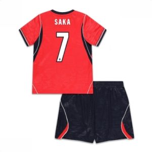 England VM 2026 Bortedraktsett Barn Bukayo Saka #7 Kortermet Fotballdrakt