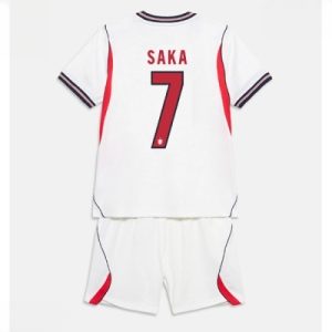 England VM 2026 Hjemmedraktsett Barn Bukayo Saka #7 Kortermet Fotballdrakt