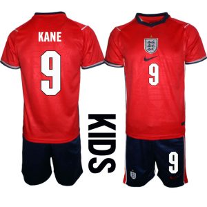 England VM 2026 Bortedraktsett Barn Harry Kane 9 Kortermet Fotballdrakt