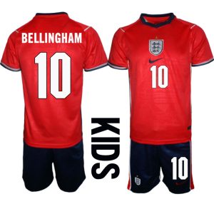 England VM 2026 Bortedraktsett Barn Jude Bellingham 10 Kortermet Fotballdrakt