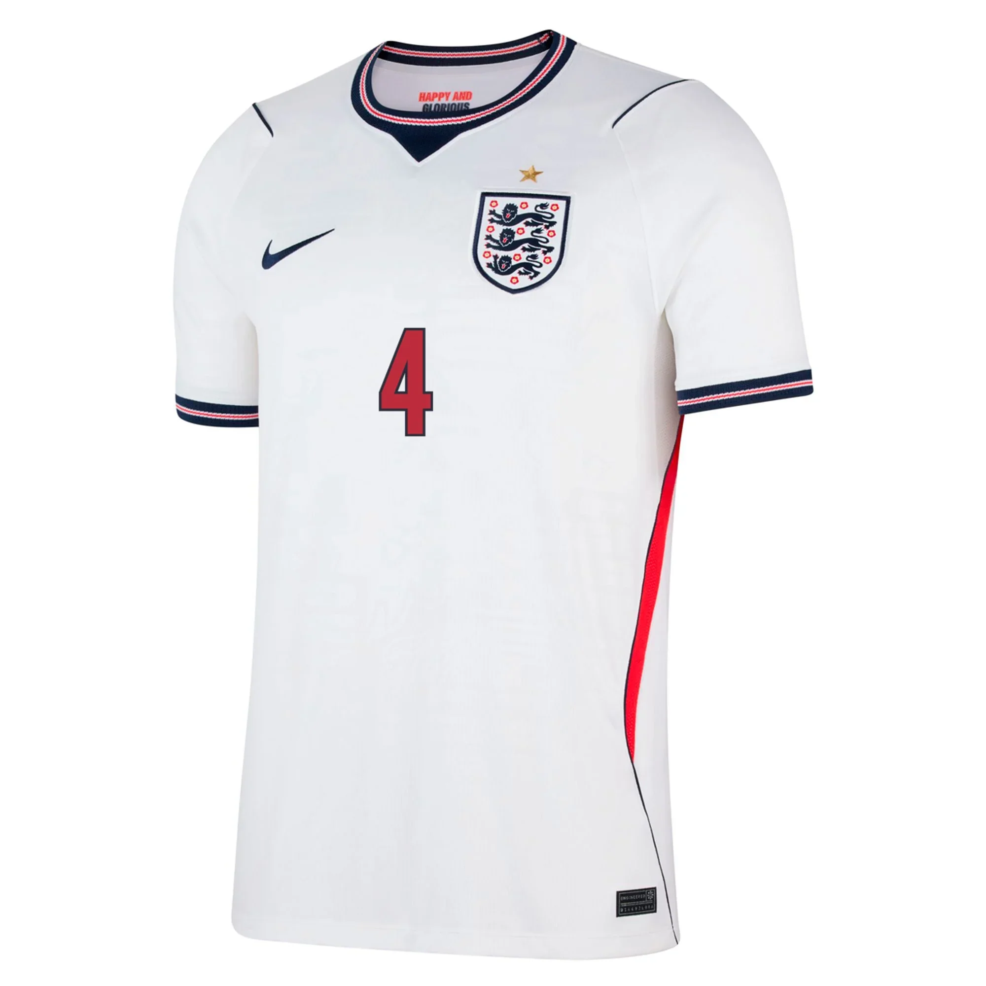 England VM 2026 Hjemmedrakt Declan Rice 4 Fotballdrakt Herre