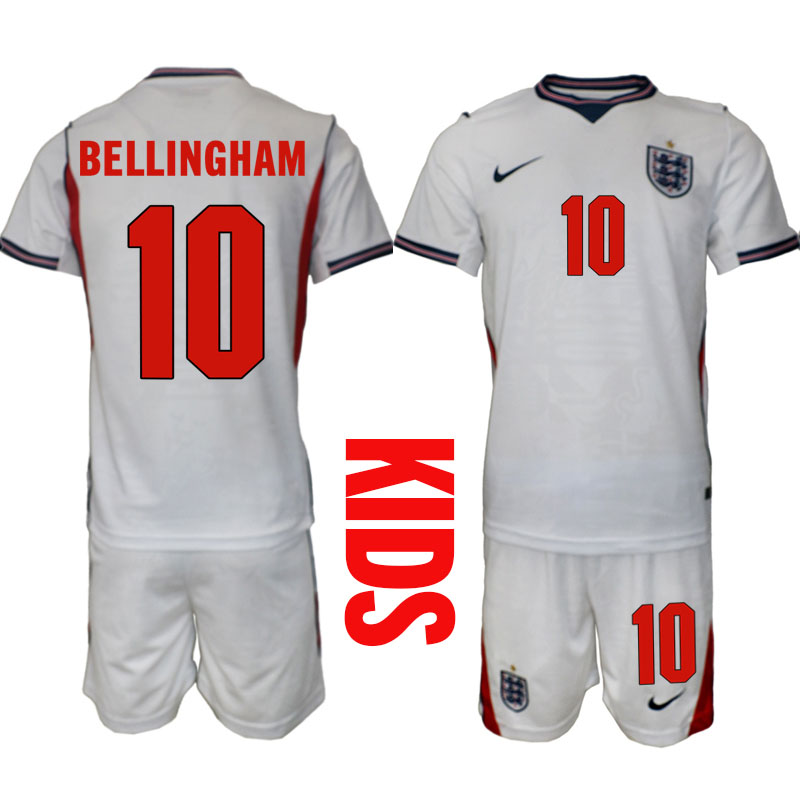 England VM 2026 Hjemmedraktsett Barn Jude Bellingham 10 Kortermet Fotballdrakt