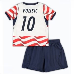 USA VM 2026 Hjemmedraktsett Barn Christian Pulisic #10 Kortermet Fotballdrakt
