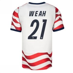 USA hjemmedrakt VM 2026 herre Timothy Weah #21 kortermet fotballdrakt