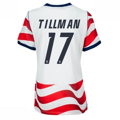 USA Hjemmedrakt VM 2026 Dame Malik Tillman #17 Kortermet