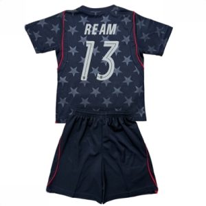 USA VM 2026 Bortedraktsett Barn Tim Ream #13 Kortermet Fotballdrakt