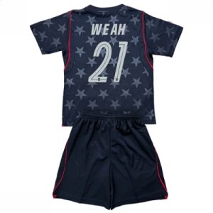 USA VM 2026 Bortedraktsett Barn Timothy Weah #21 Kortermet Fotballdrakt