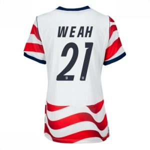 USA Hjemmedrakt VM 2026 Dame Timothy Weah #21 Kortermet