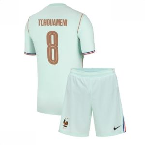 Frankrike VM 2026 Bortedraktsett Barn Aurelien Tchouameni #8 Kortermet Fotballdrakt
