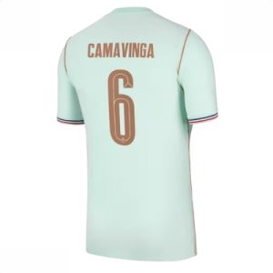 Frankrike bortedrakt VM 2026 herre Eduardo Camavinga #6 kortermet fotballdrakt