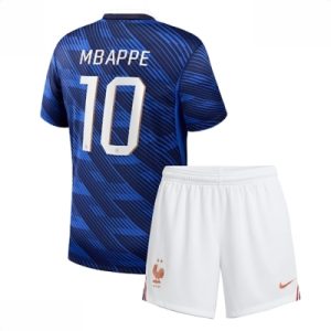 Frankrike VM 2026 Hjemmedraktsett Barn Kylian Mbappe #10 Kortermet Fotballdrakt