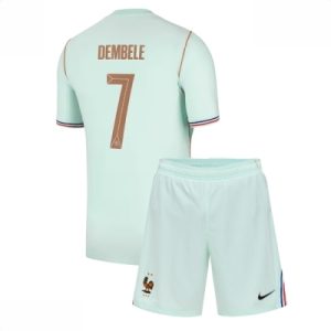 Frankrike VM 2026 Bortedraktsett Barn Ousmane Dembele #7 Kortermet Fotballdrakt