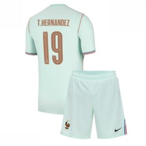 Frankrike VM 2026 Bortedraktsett Barn Theo Hernandez #19 Kortermet Fotballdrakt