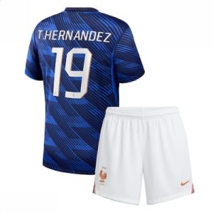 Frankrike VM 2026 Hjemmedraktsett Barn Theo Hernandez #19 Kortermet Fotballdrakt