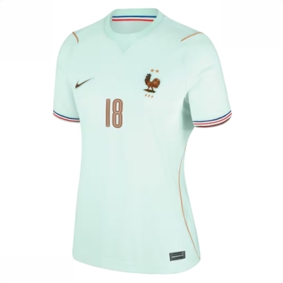 Frankrike Bortedrakt VM 2026 Dame Warren Zaire-Emery #18 Kortermet Fotballdrakt - Bilde 2