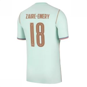 Frankrike bortedrakt VM 2026 herre Warren Zaire-Emery #18 kortermet fotballdrakt