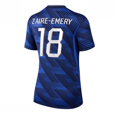 Frankrike Hjemmedrakt VM 2026 Dame Warren Zaire-Emery #18 Kortermet Fotballdrakt