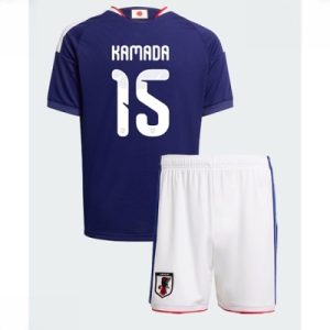Japan VM 2026 Hjemmedraktsett Barn Daichi Kamada #15 Kortermet Fotballdrakt