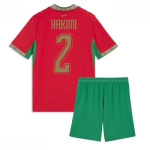 Marokko VM 2026 Hjemmedraktsett Barn Achraf Hakimi #2 Kortermet Fotballdrakt