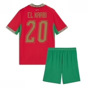 Marokko VM 2026 Hjemmedraktsett Barn Ayoub El Kaabi #20 Kortermet Fotballdrakt