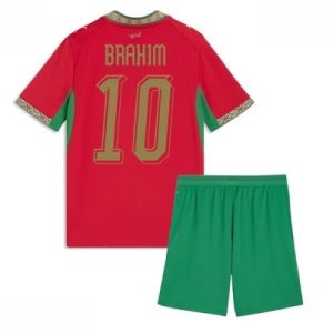 Marokko VM 2026 Hjemmedraktsett Barn Brahim Diaz #10 Kortermet Fotballdrakt